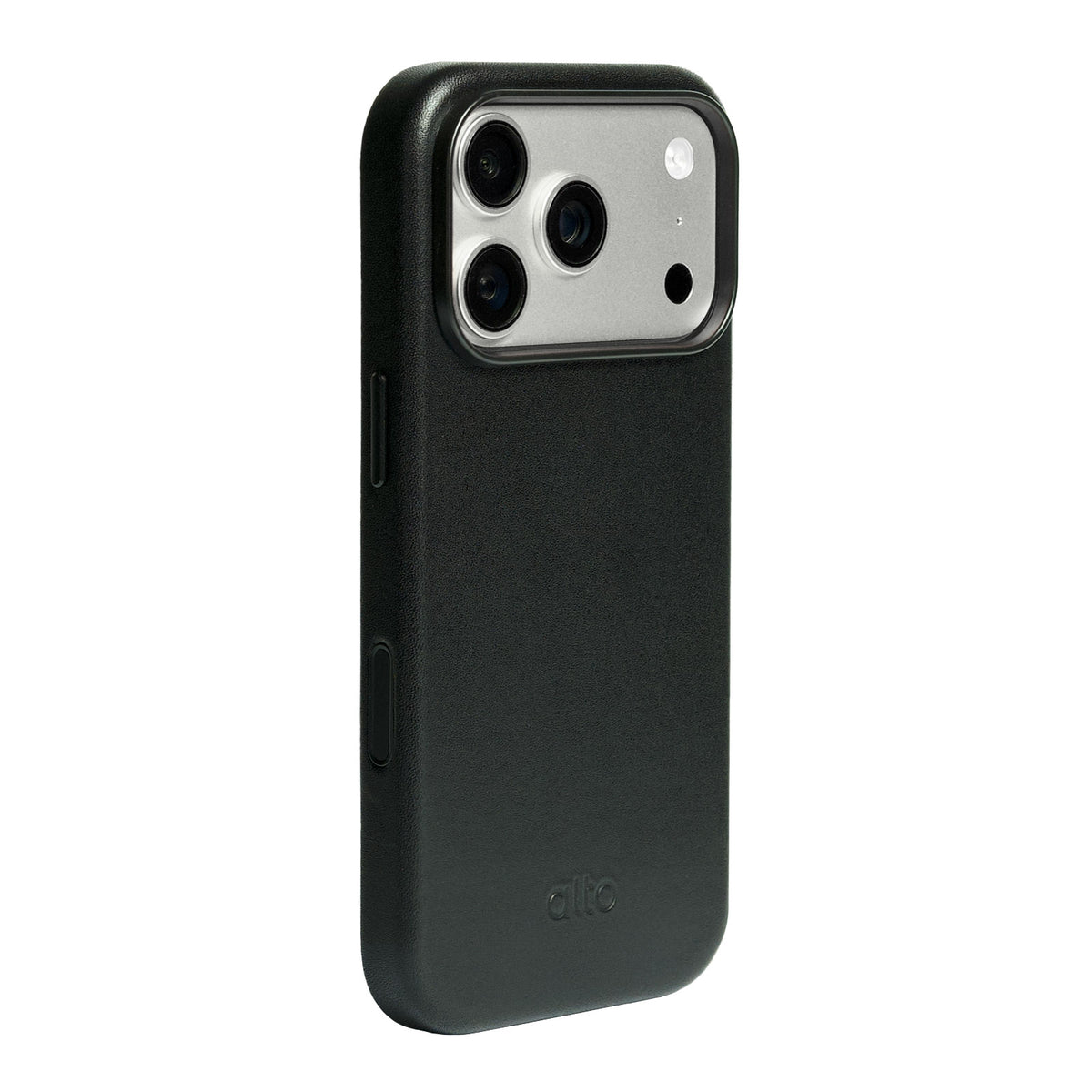 iPhone 18 Pro - Clop Magnetic Leather Case - Raven Black
