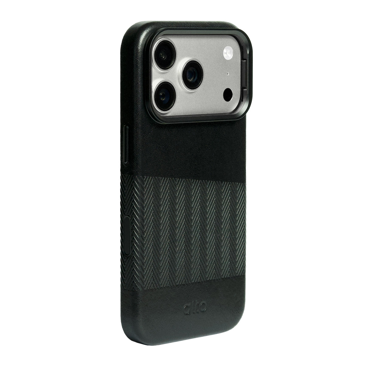 iPhone 18 Pro/17 Pro - Herring Magnetic Stand Leather Case - Raven Black