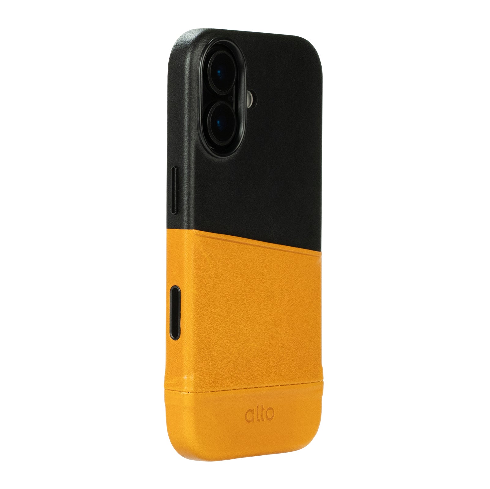 iPhone 17 - Metro Leather Wallet Case - Caramel brown/Raven black