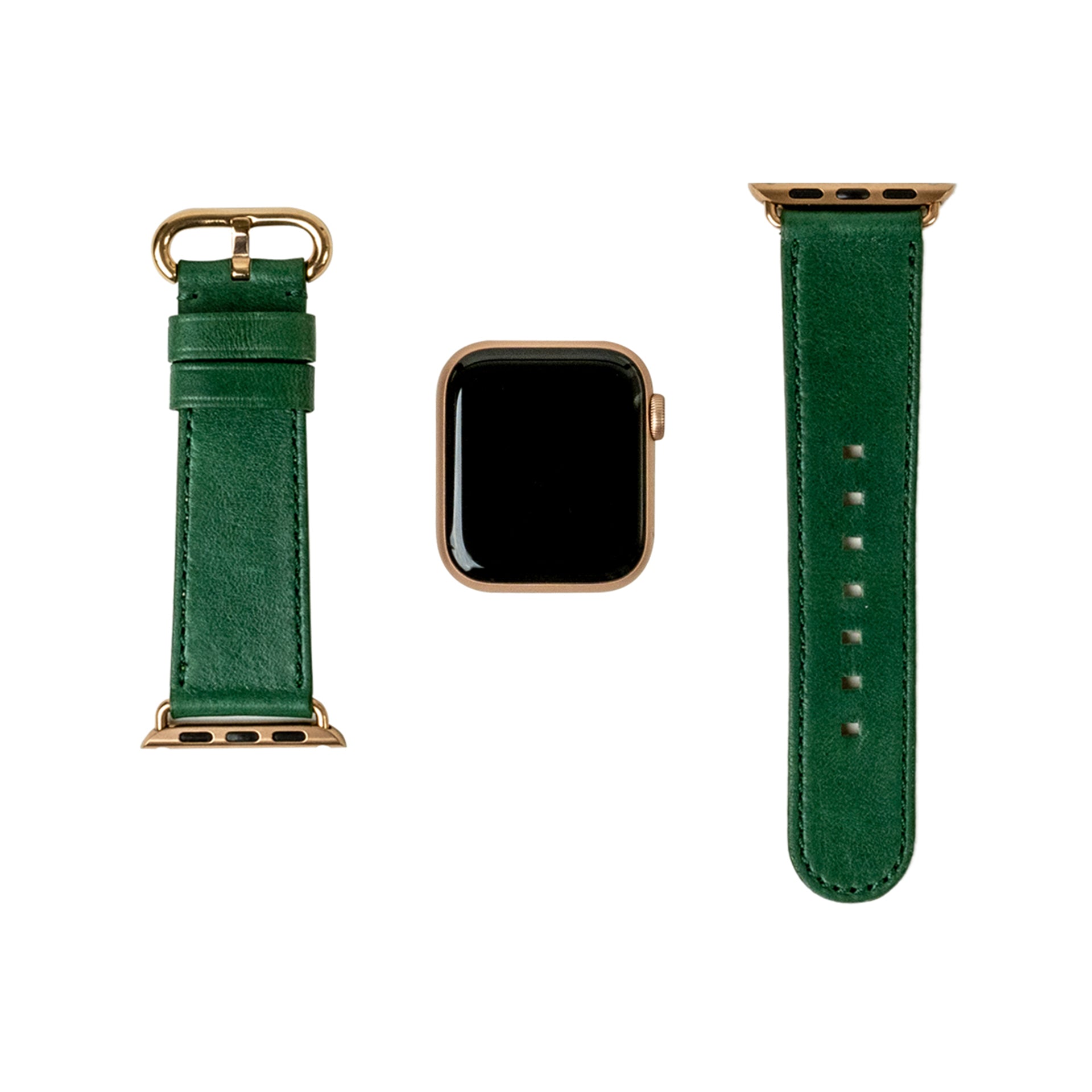 アップルウォッチレザーバンド38/40/41mm  - フォレストグリーン