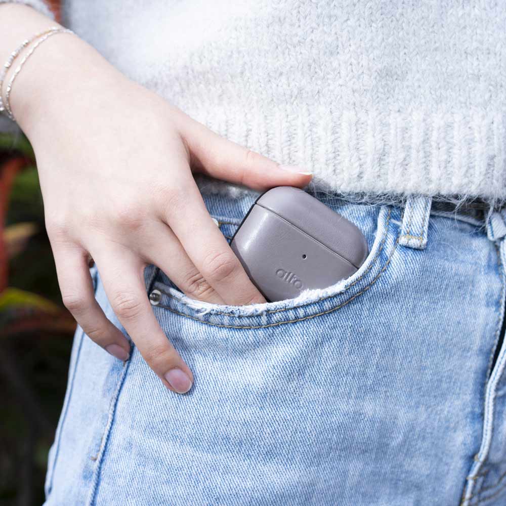 AirPods 3 Leather Case – Cement Gray