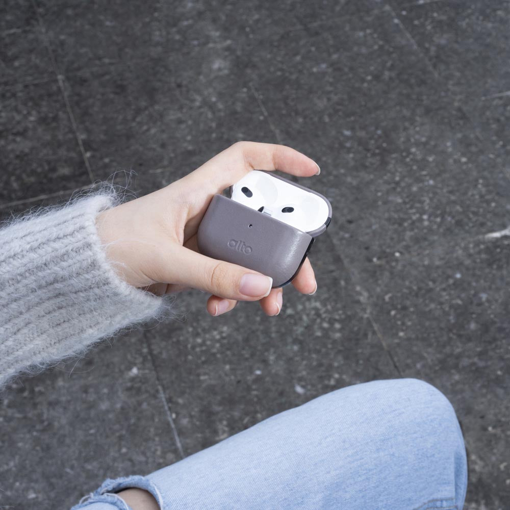 AirPods 3 Leather Case – Cement Gray