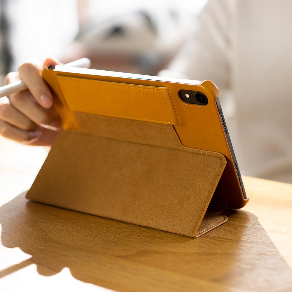 iPad mini Folio Leather Case – Caramel Brown