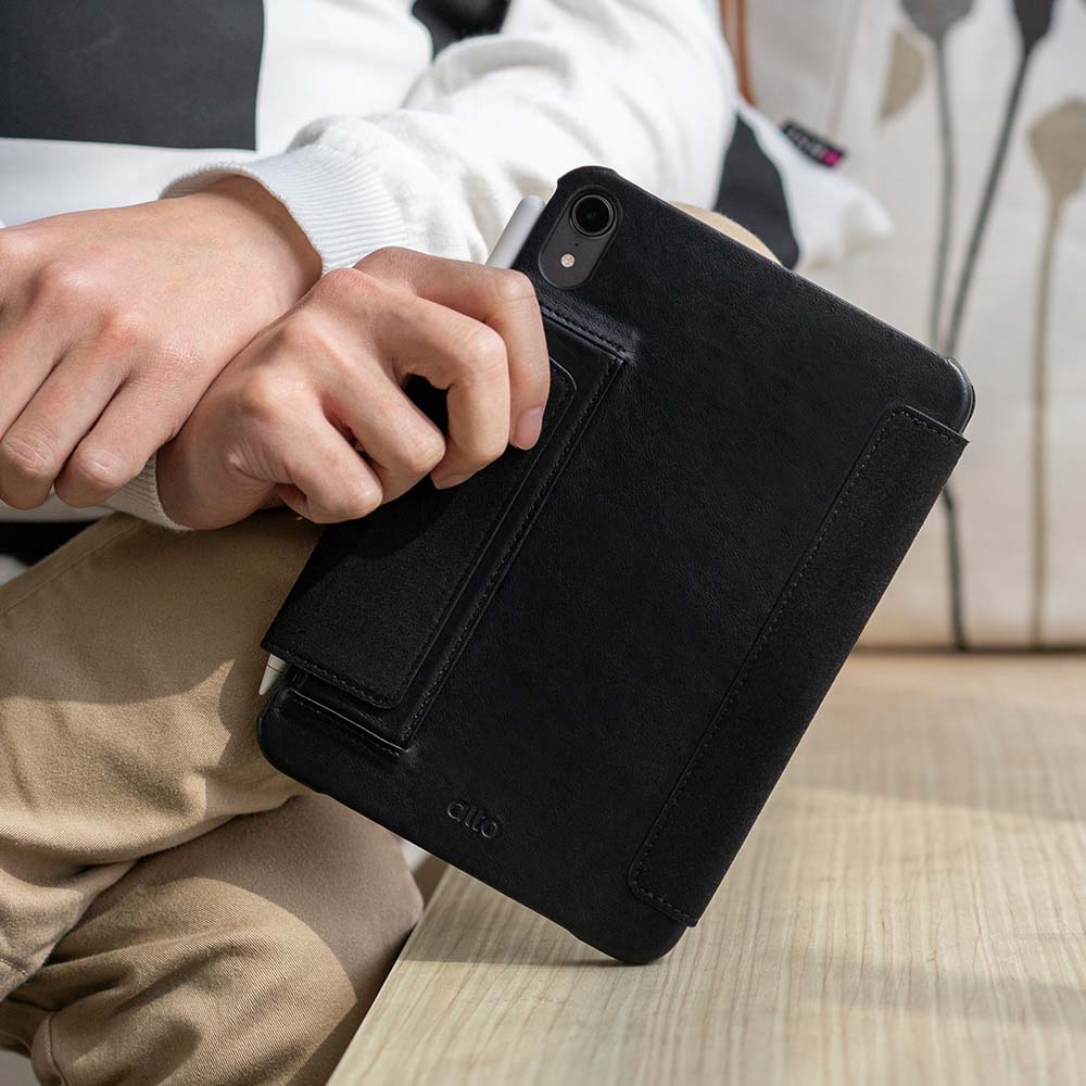 iPad mini Folio Leather Case – Raven Black