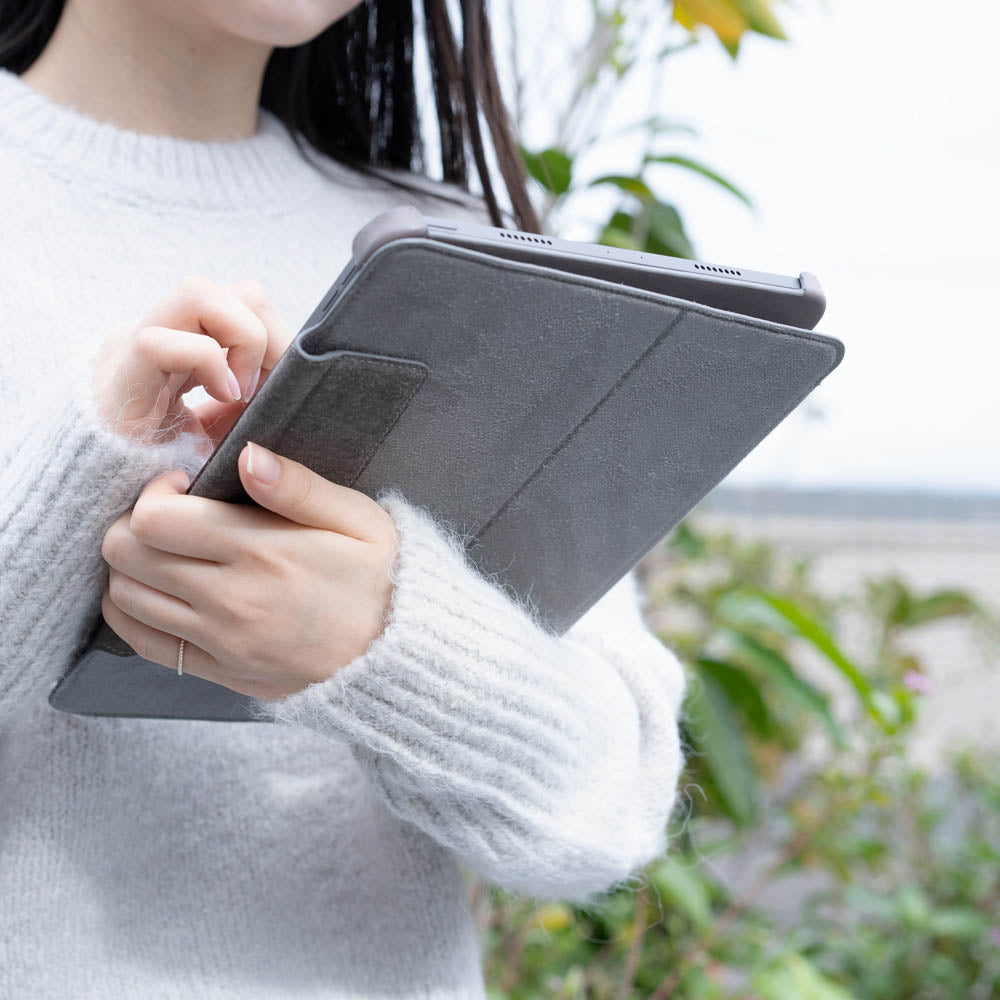 iPad Air 10.9″ / Air 11“ M2 / Pro 11″フォリオレザーケース - セメントグレー