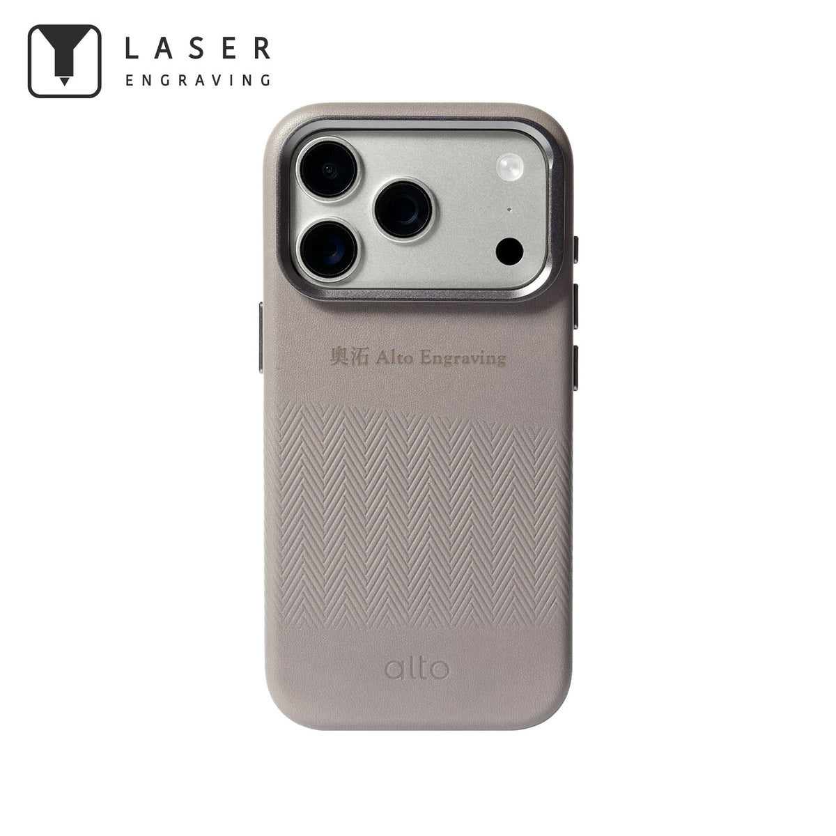 iPhone 18 Pro/17 Pro - Herring Magnetic Stand Leather Case - Cement Gray