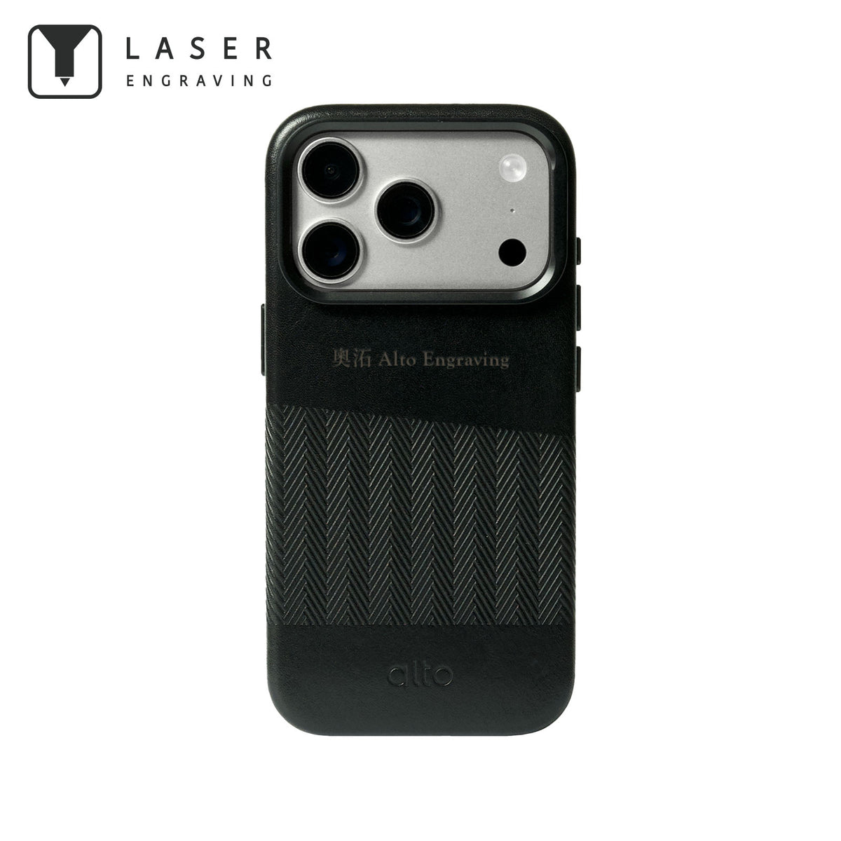 iPhone 18 Pro/17 Pro - Herring Magnetic Stand Leather Case - Raven Black