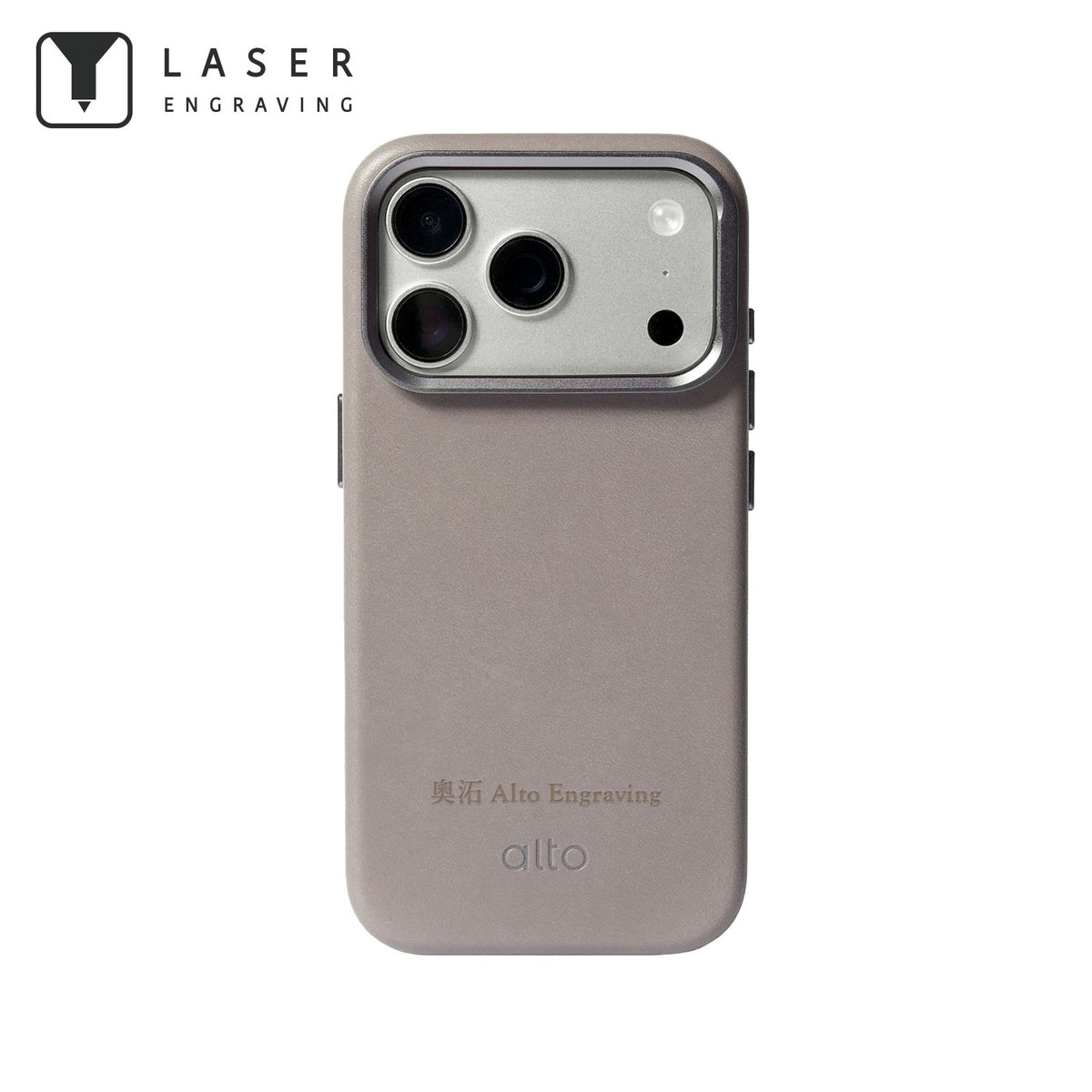 iPhone 18 Pro/17 Pro - Uplop Magnetic Stand Leather Case - Cement Gray