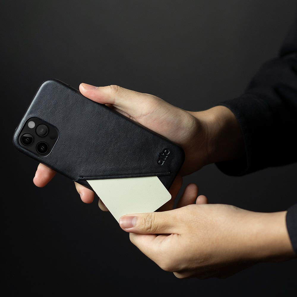 iPhone 12 Series Metro 360 Leather Wallet Case – Raven Black