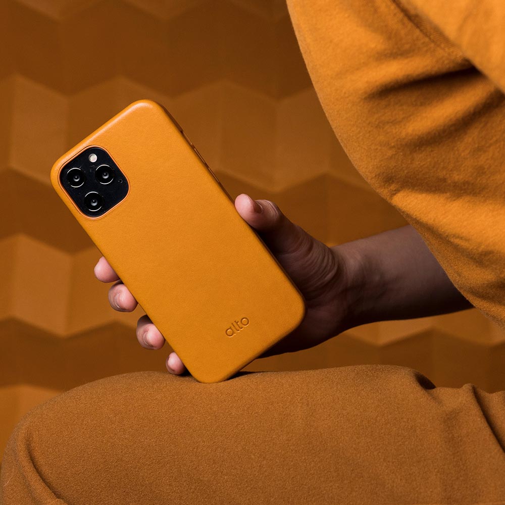 iPhone 12 Series Original 360 Drop Protective Leather Case - Caramel Brown