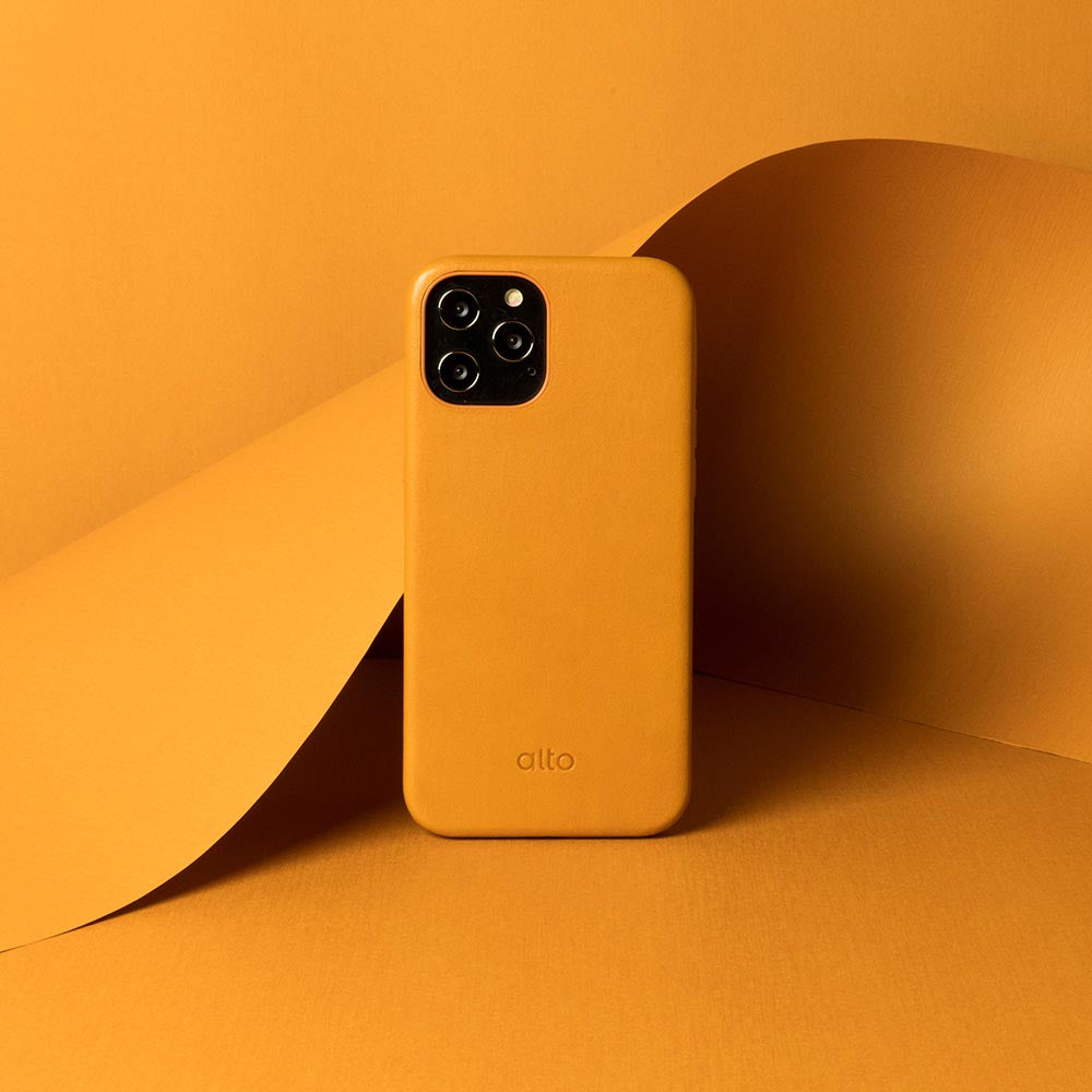 iPhone 12 Series Original 360 Drop Protective Leather Case - Caramel Brown