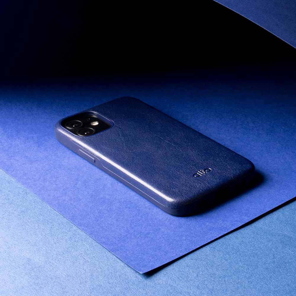 iPhone 12 Series Original 360 Drop Protective Leather Case - Navy Blue