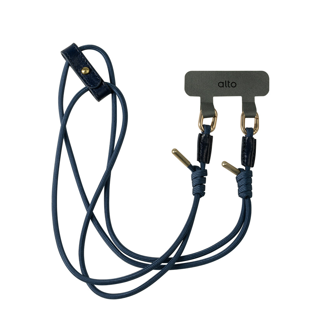 Phone Lanyards Connector + 4mm Comfort Nylon Strap – Navy Blue