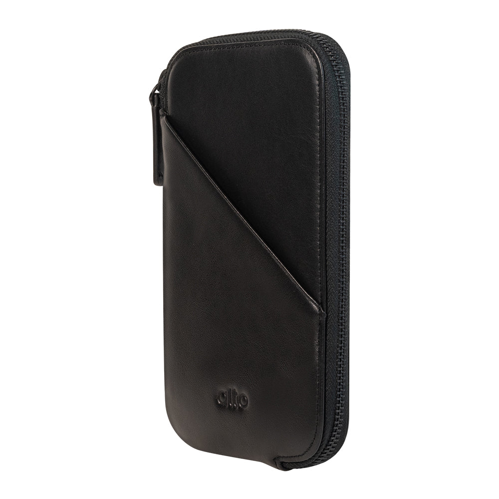 Leather Phone Wallet – Raven Black