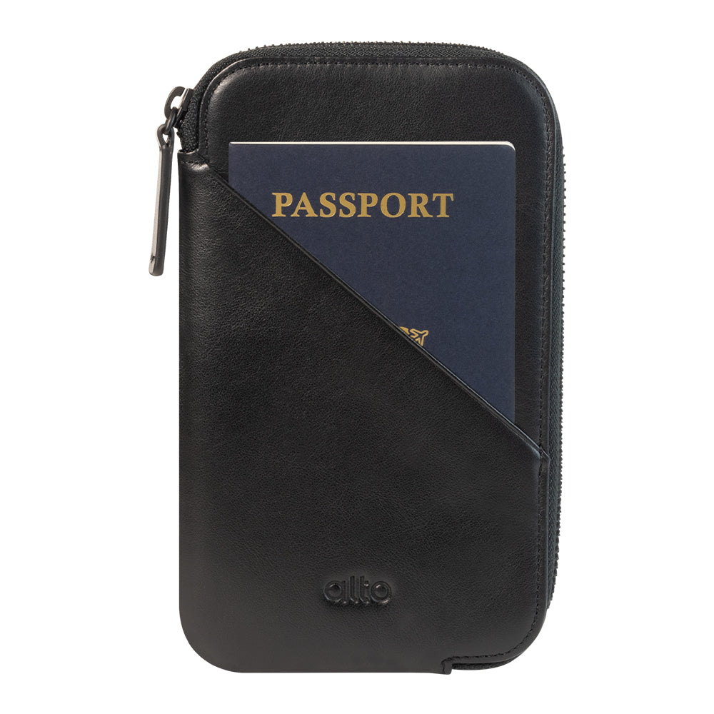Leather Phone Wallet – Raven Black