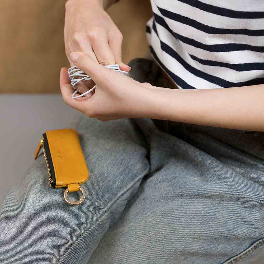 Leather Coin Pouch – Caramel Brown