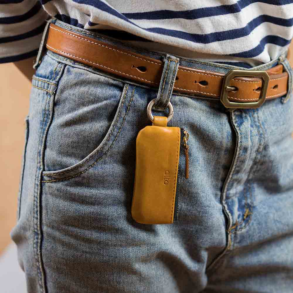 Leather Coin Pouch – Caramel Brown