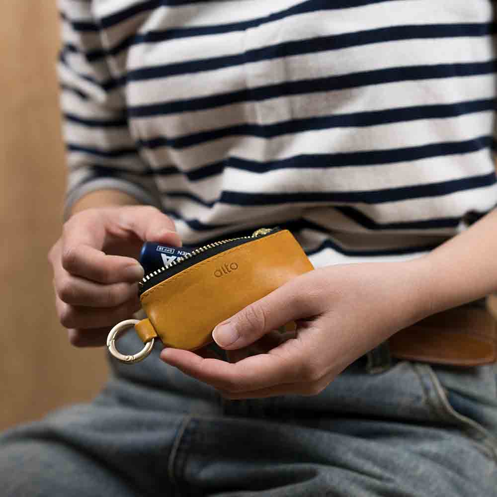 Leather Coin Pouch – Caramel Brown