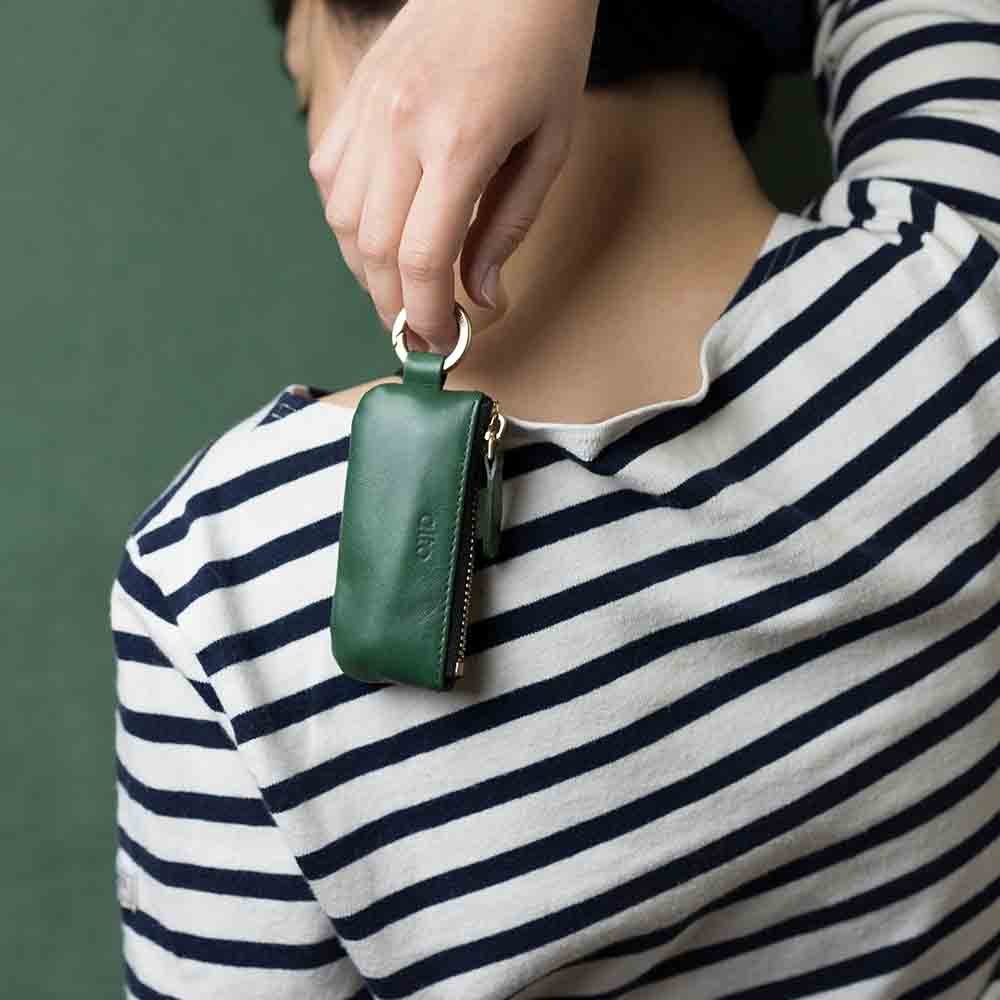 Leather Coin Pouch – Forest Green