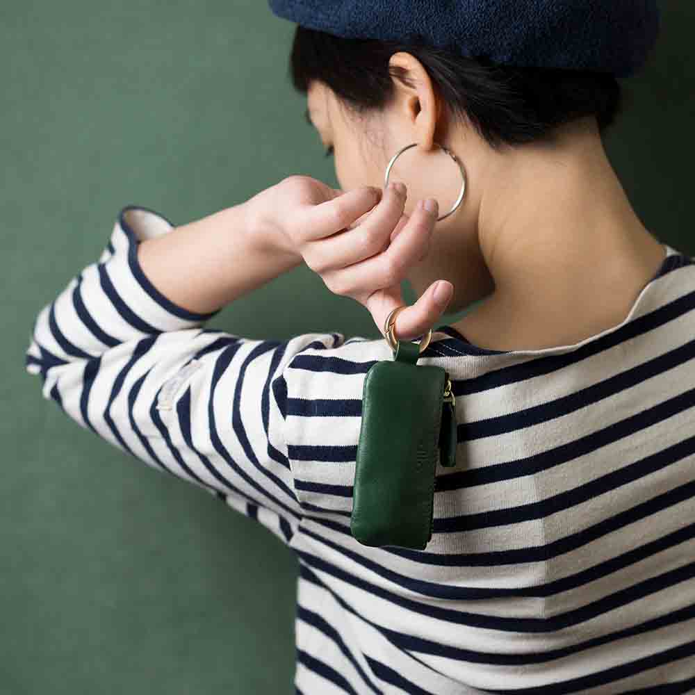 Leather Coin Pouch – Forest Green