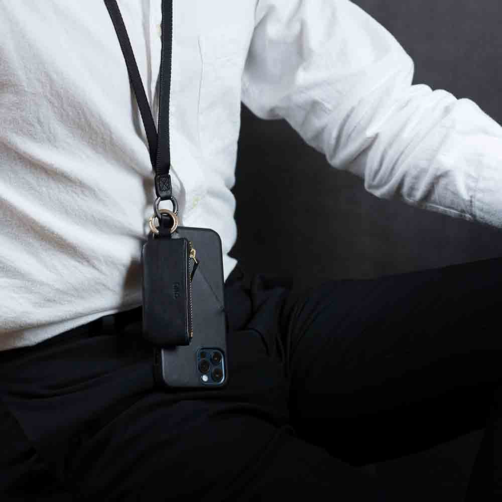 Leather Coin Pouch – Raven Black
