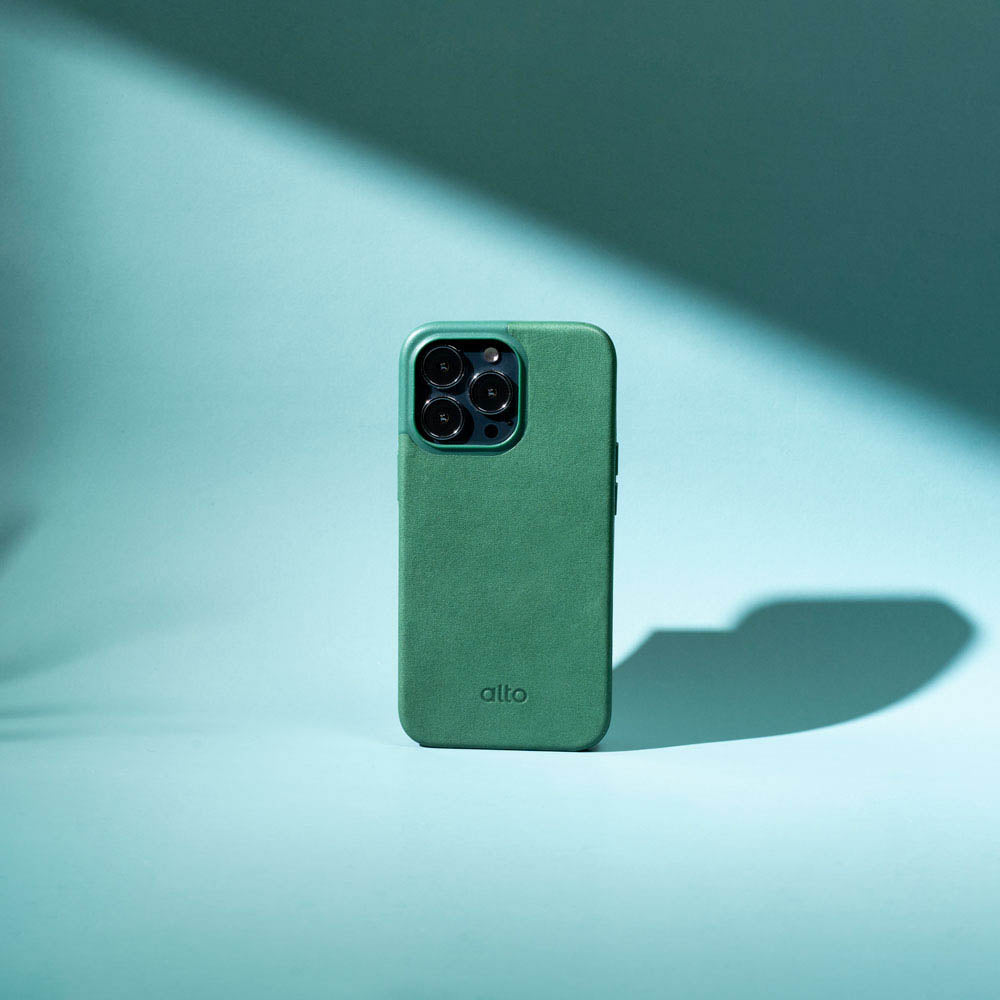 iPhone 13 Series Original 360 Drop Protective Leather Case - Forest Green