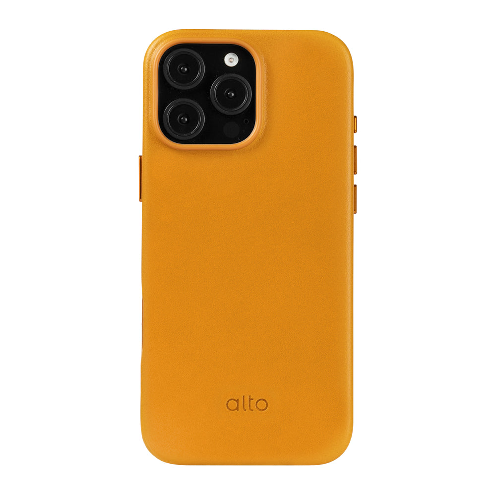iPhone 16 Series Clop MagSafe Leather Case - Caramel Brown
