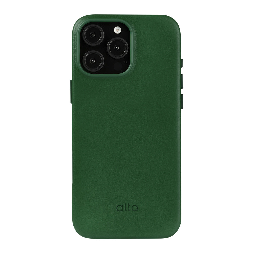 iPhone 16 Series Clop MagSafe Leather Case - Forest Green