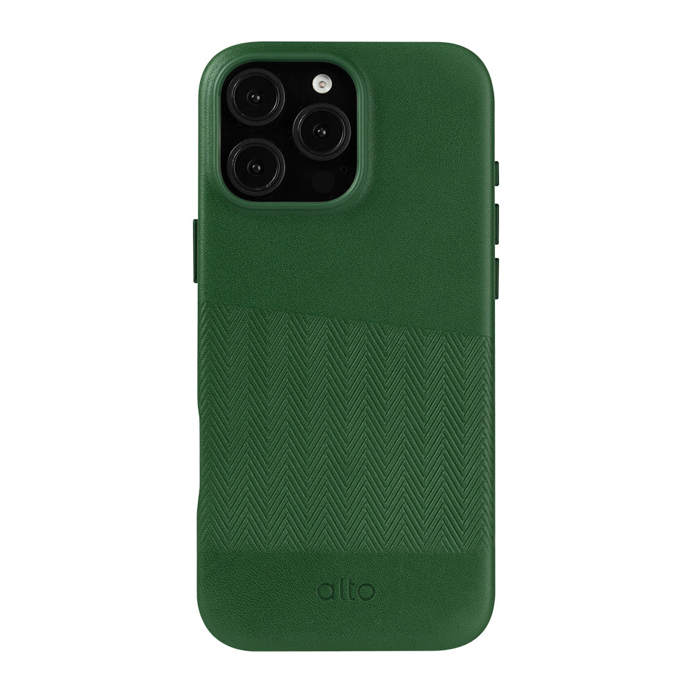 iPhone 16 Series Herring MagSafe Leather Case - Forest Green