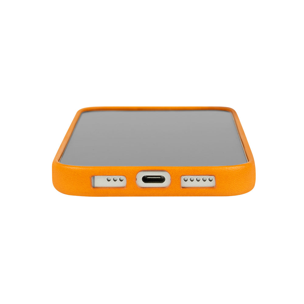 iPhone 16 Series Clop MagSafe Leather Case - Caramel Brown