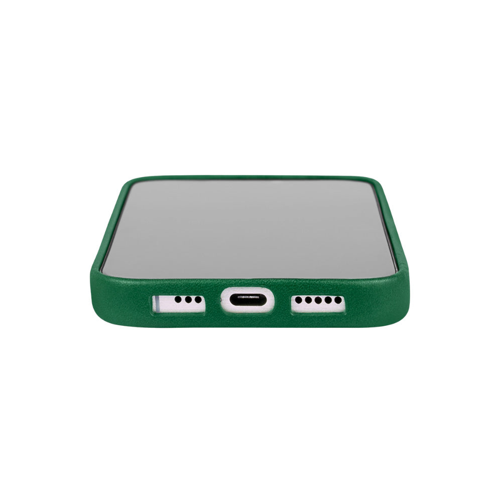 iPhone 16 Series Clop MagSafe Leather Case - Forest Green