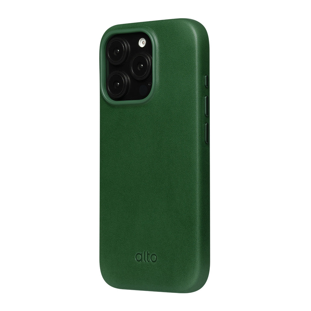 iPhone 16 Series Clop MagSafe Leather Case - Forest Green