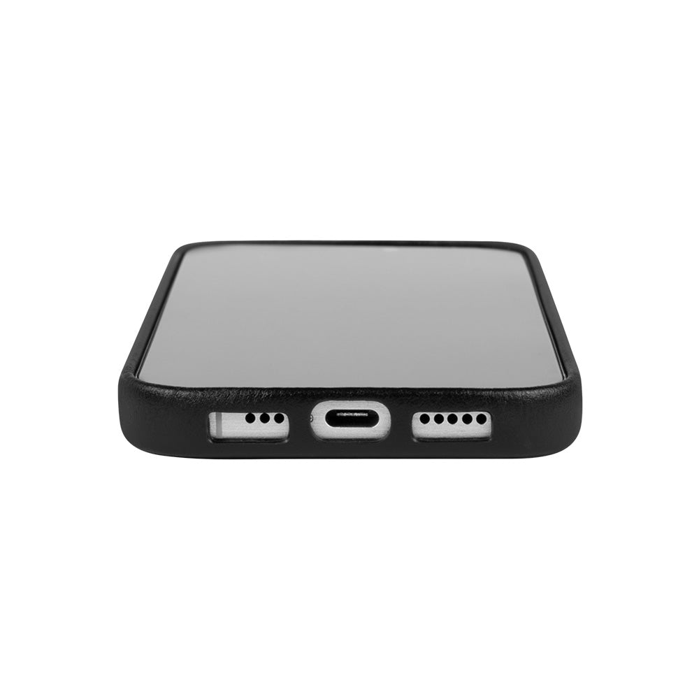 iPhone 16 Series Clop MagSafe Leather Case - Raven Black