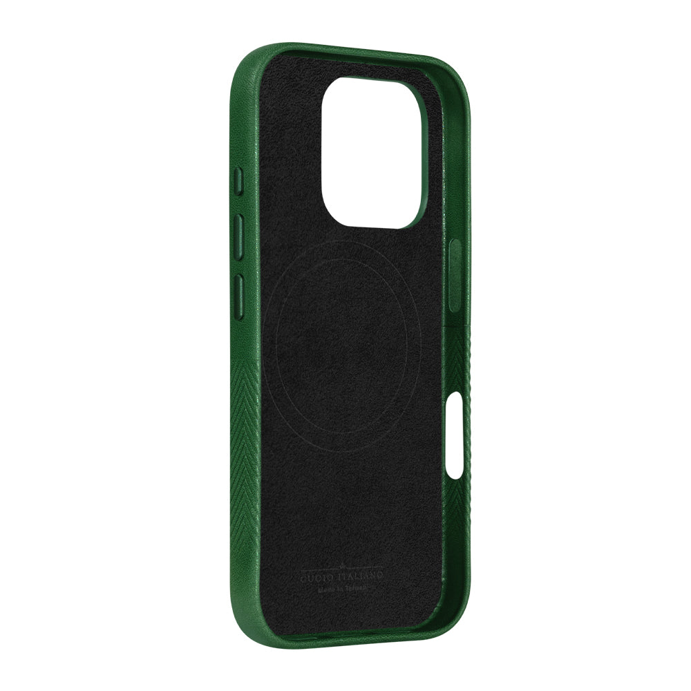 iPhone 16 Series Herring MagSafe Leather Case - Forest Green