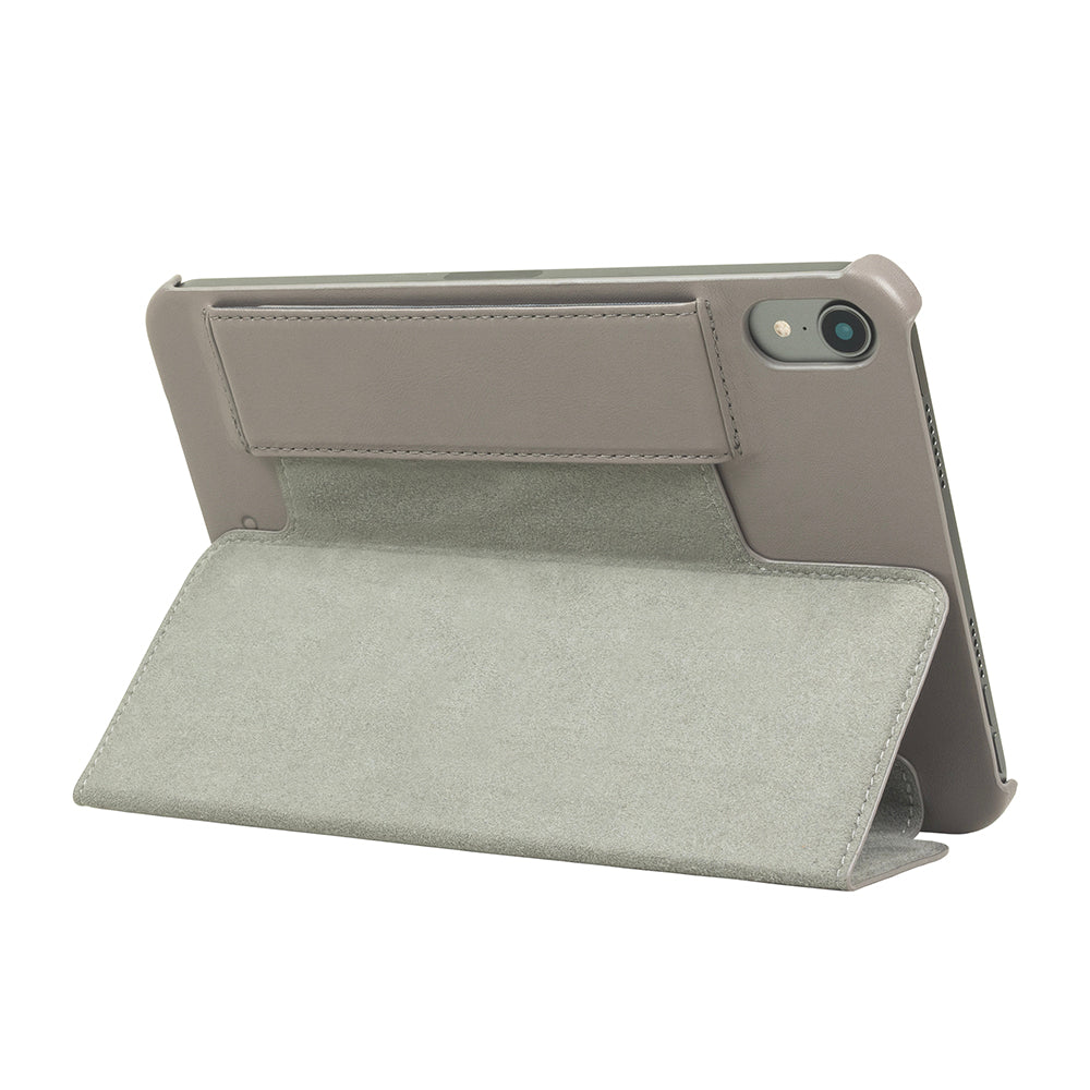 iPad mini Folio Leather Case – Cement Gray