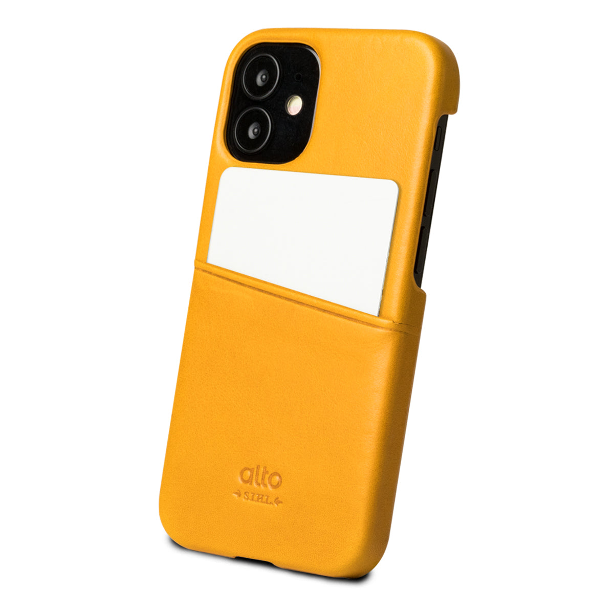 iPhone 12ミニメトロレザーウォレットケース - キャラメルブラウン