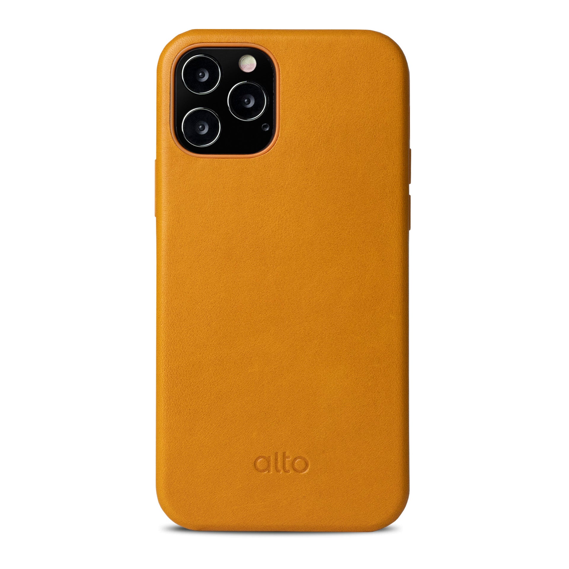iPhone 12シリーズオリジナル360ドロップ保護革ケース-CaramelBrown