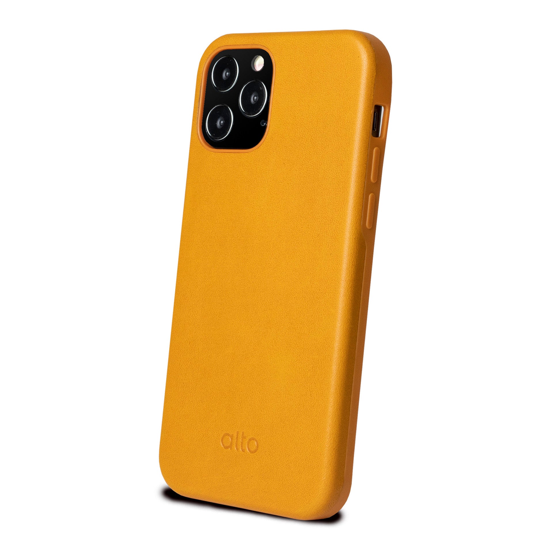 iPhone 12シリーズオリジナル360ドロップ保護革ケース-CaramelBrown