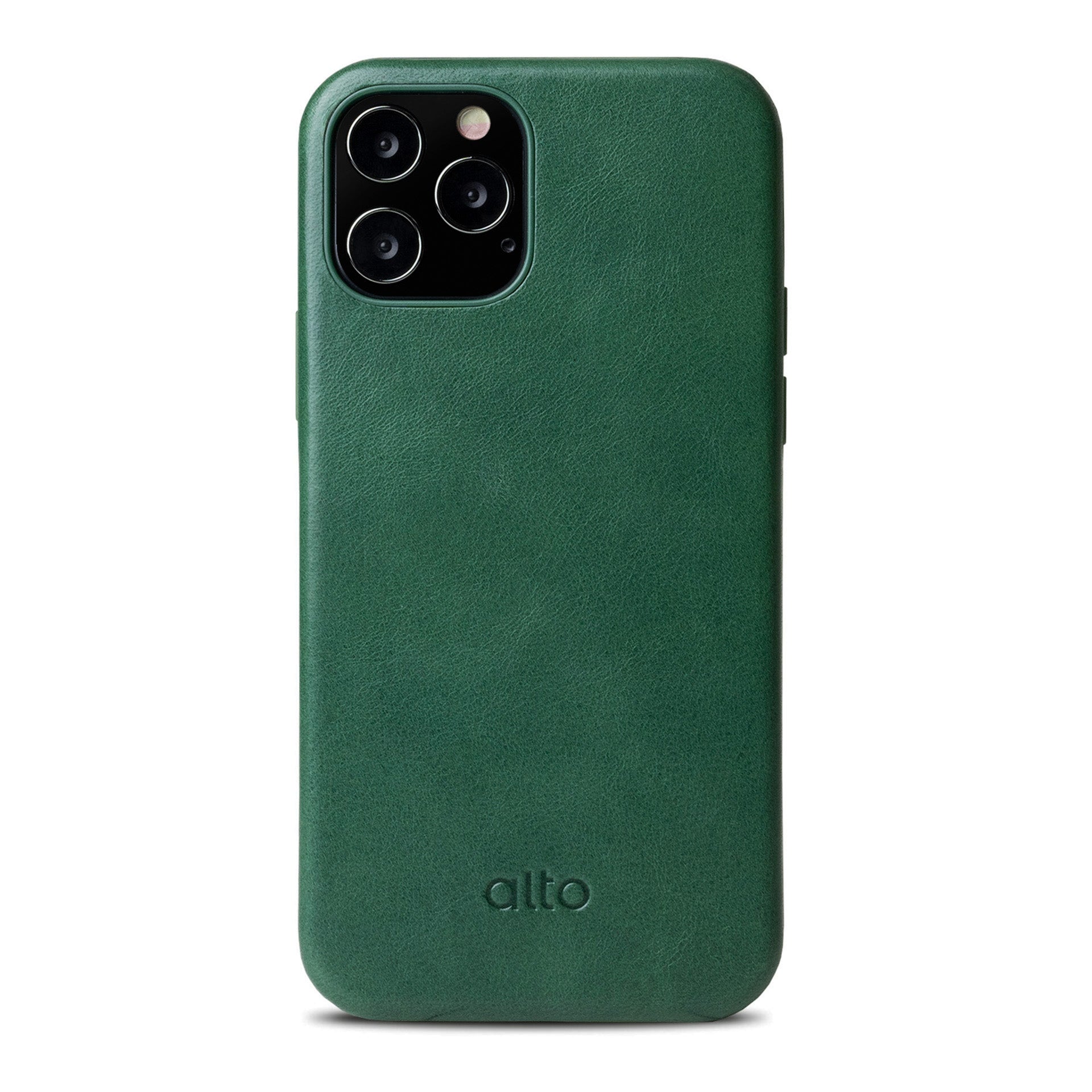 iPhone 12シリーズオリジナル360ドロップ保護レザーケース - フォレストグリーン