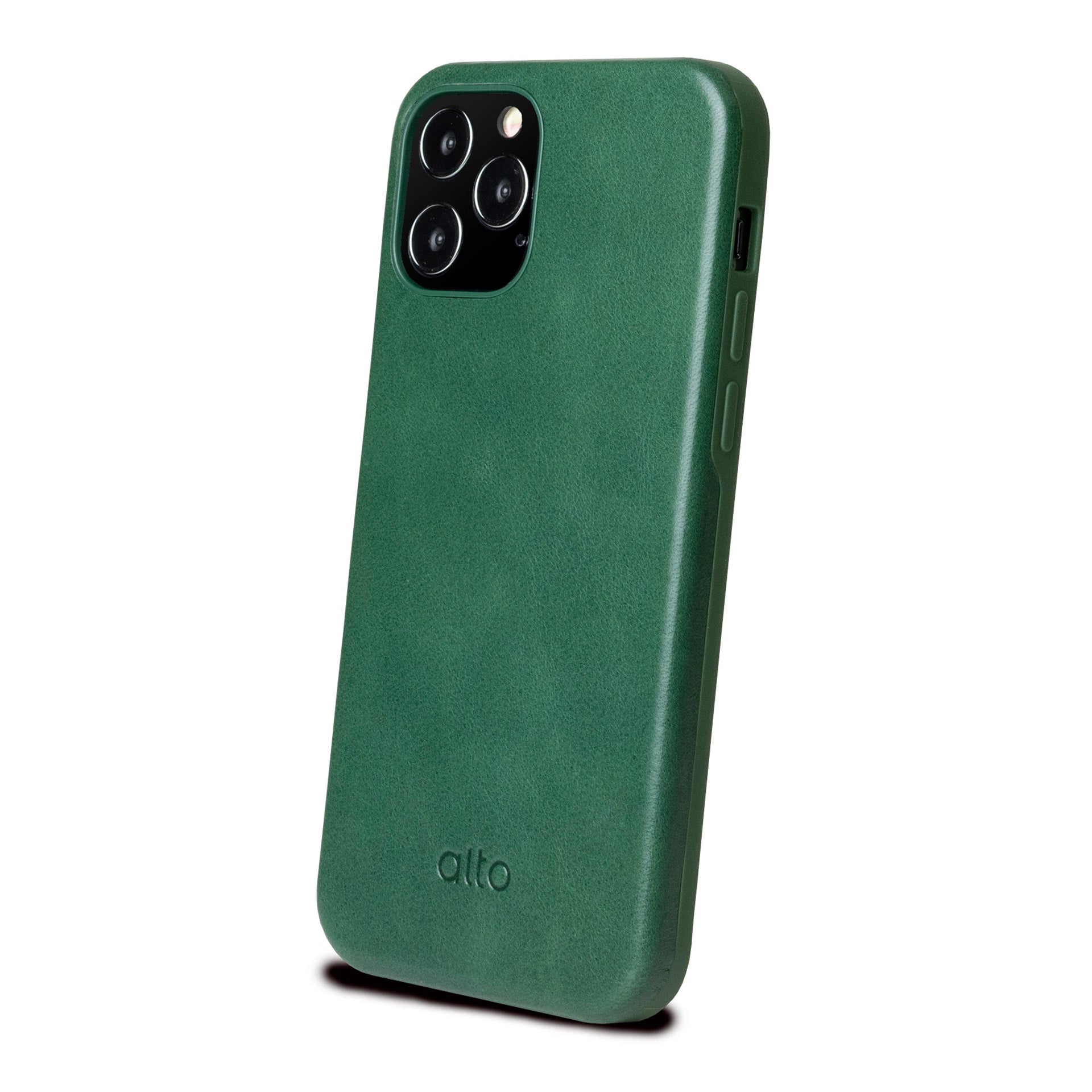 iPhone 12シリーズオリジナル360ドロップ保護レザーケース - フォレストグリーン