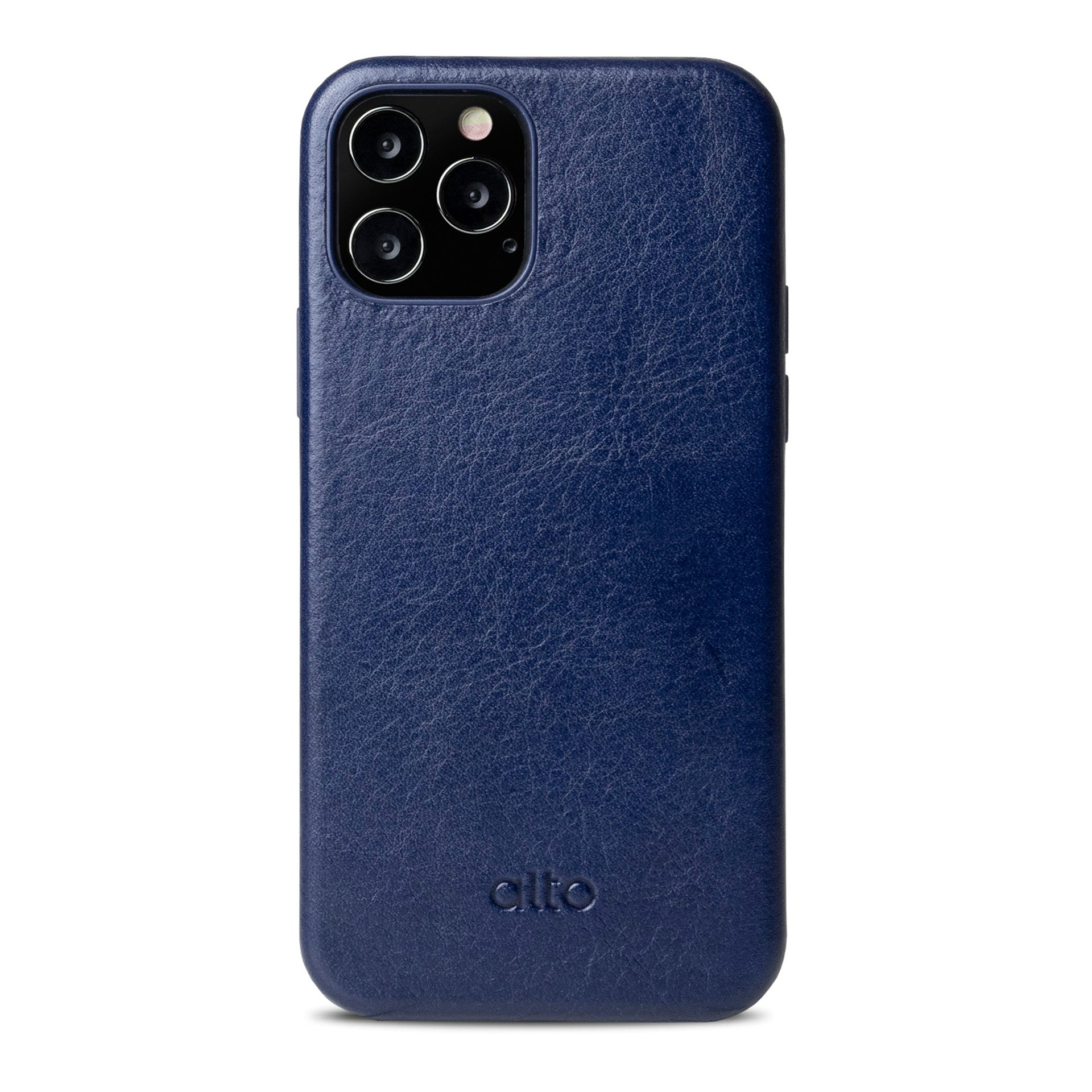iPhone 12シリーズオリジナル360ドロップ保護レザーケース-Navy Blue