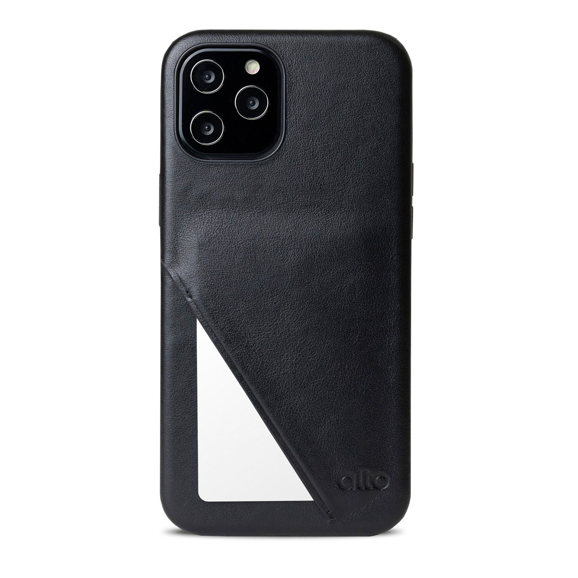 iPhone 12シリーズメトロ360レザーウォレットケース - レイヴンブラック