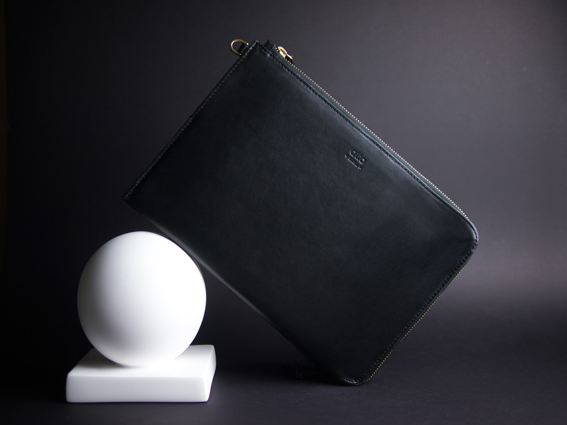 Handmade Premium Italian Leather for iPad Pro 10.5" Clutch - Raven