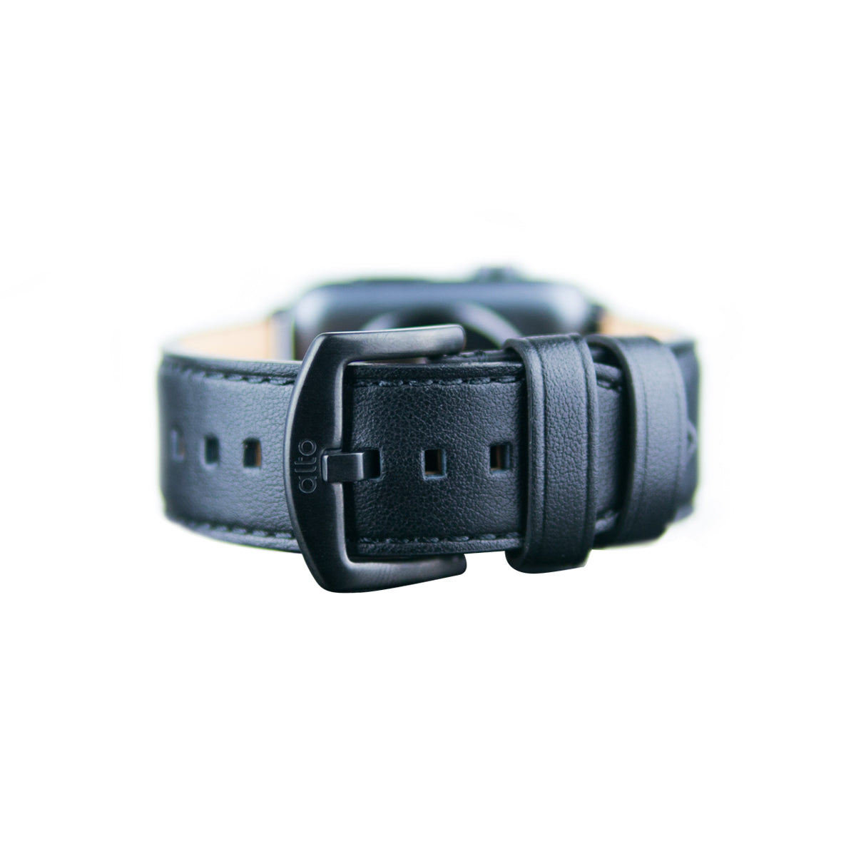 Apple Watch Leather Band 42/44/45/49mm – Raven Black