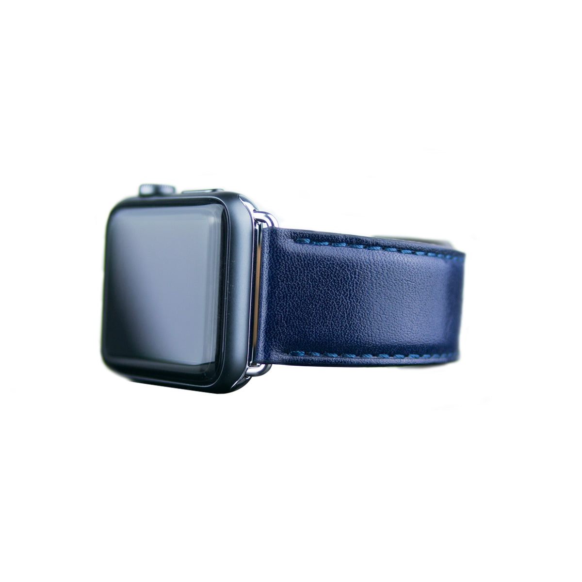 Apple Watch Leather Band 42/44/45/49mm – Navy Blue
