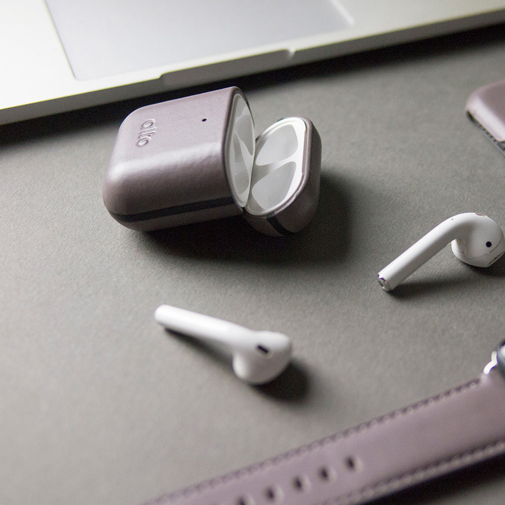 AirPods Leather Case – Cement Gray