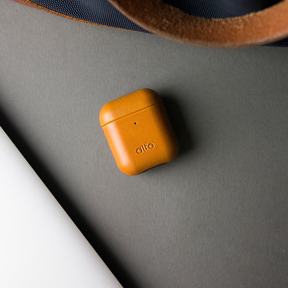 AirPods Leather Case – Caramel Brown