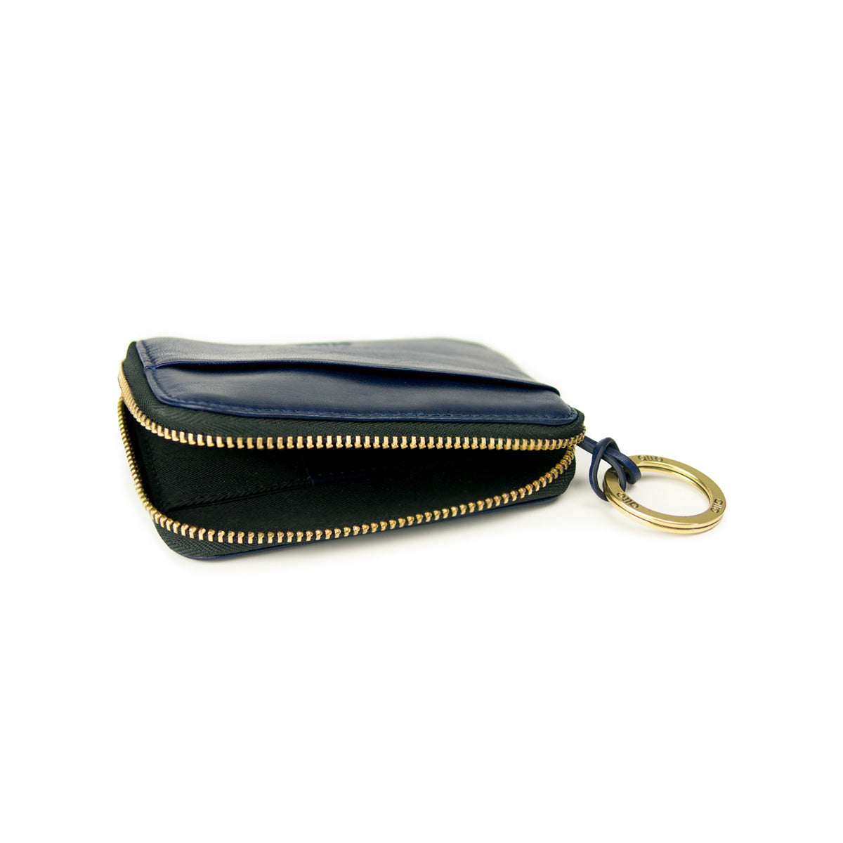 Leather Pouch Wallet – Navy Blue