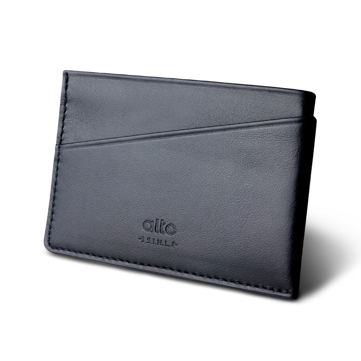 Leather Card Holder – Raven Black