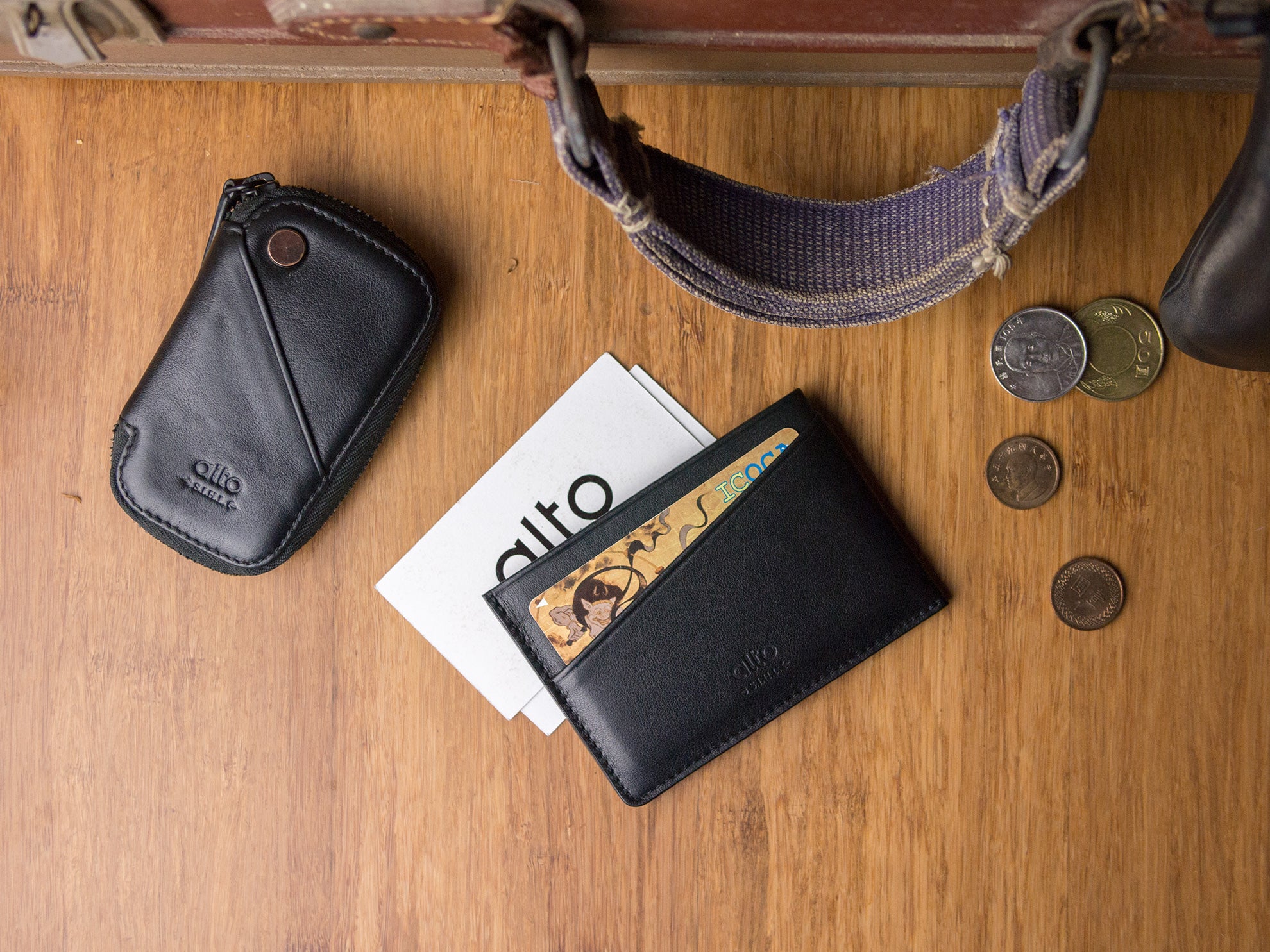Leather Card Holder – Raven Black
